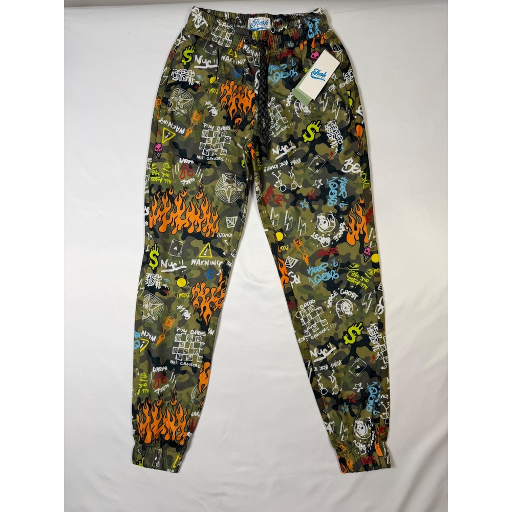 Fresh Prints of Bel Air Camo Graphic Print Jogger‎ Pants Men's Small